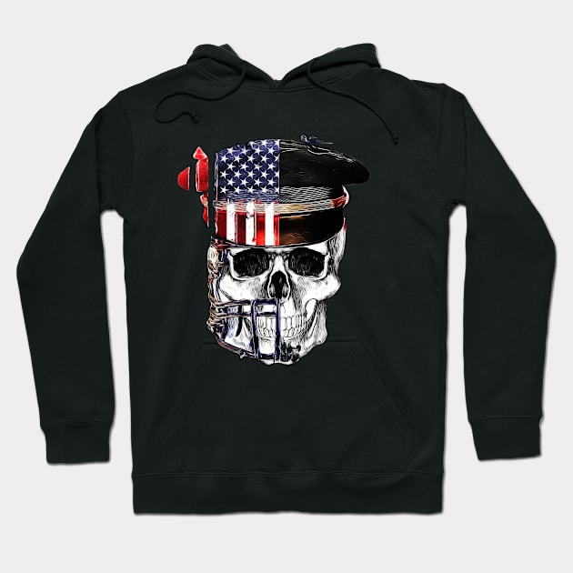 The American Veteran Skull Hoodie by imdesign